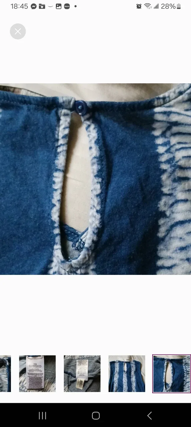 BCBGMAXAZRIA Blue & White Dress - Size XXS image indicator(7)