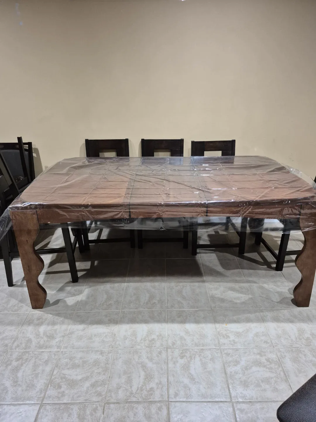 Dining Table with Chairs - Dark Wood image indicator(7)