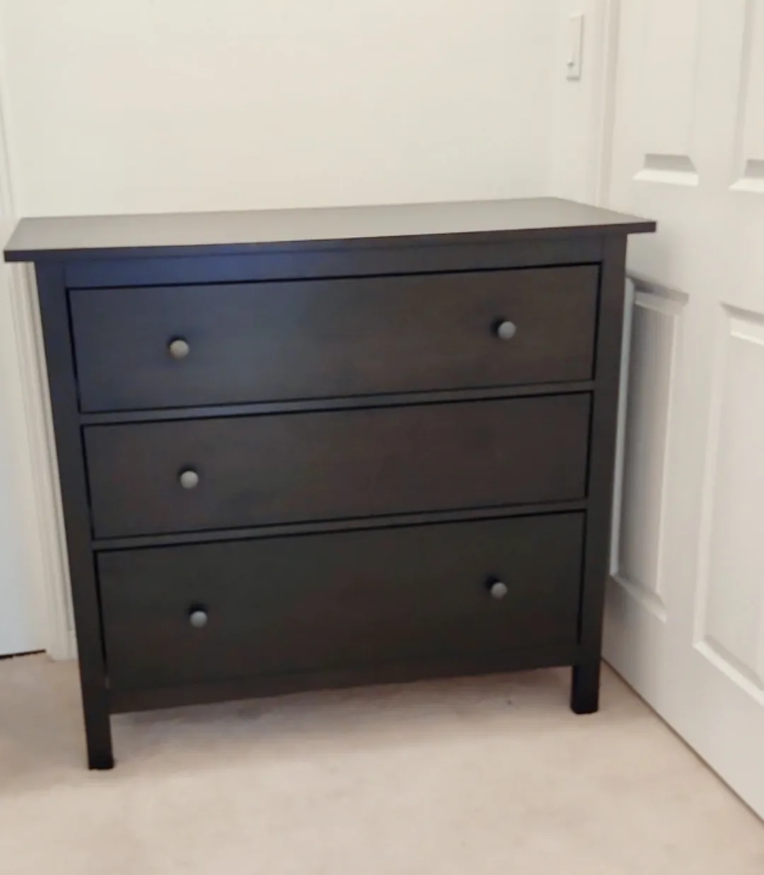 IKEA Hemnes 3-Drawer Chest - Black-Brown image indicator(9)