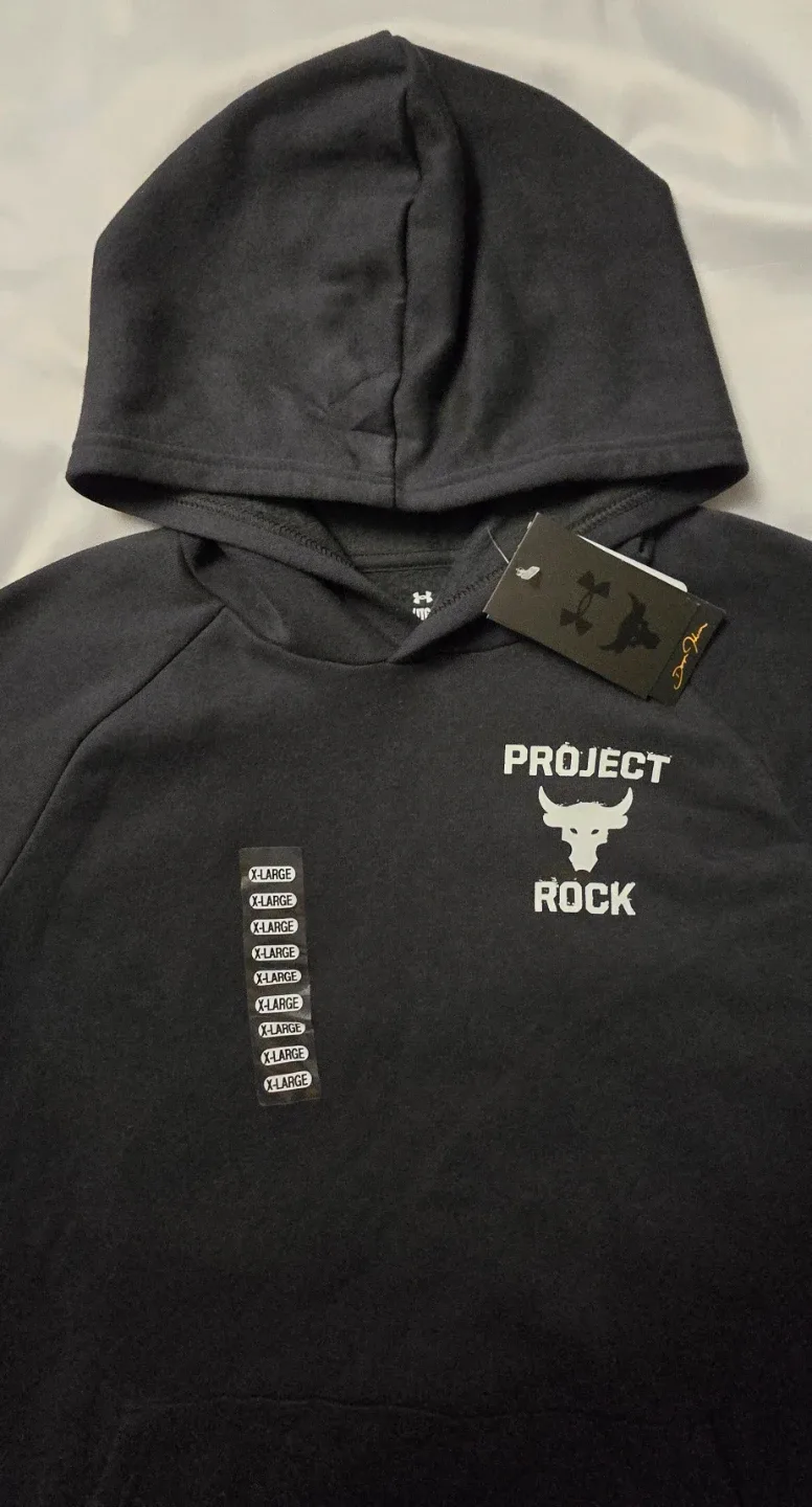 NEW! Under Armour Project Rock Hoodie - Size YXL image indicator(3)