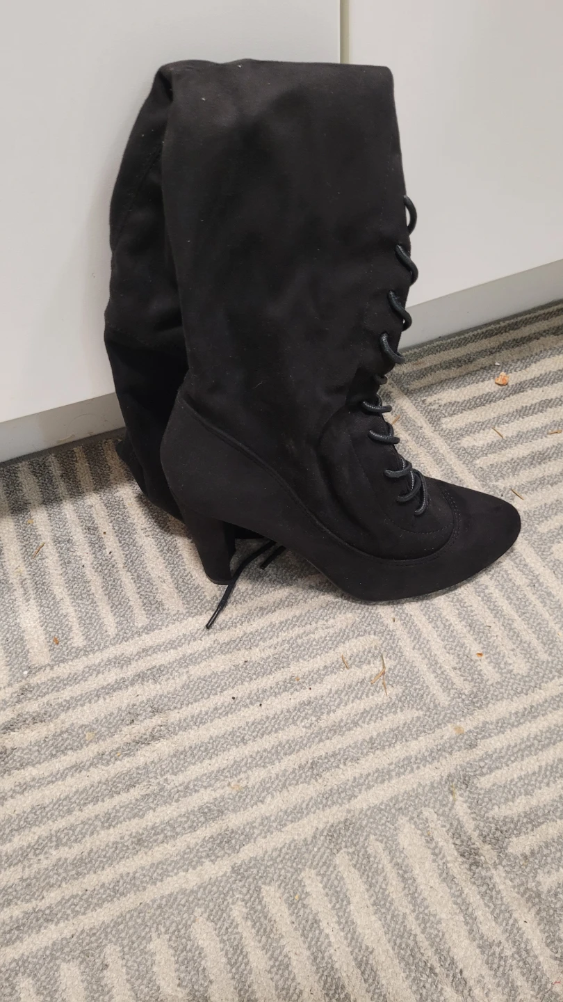 Diva Lounge Black Suede Boots - Size 7.5 - photo 2