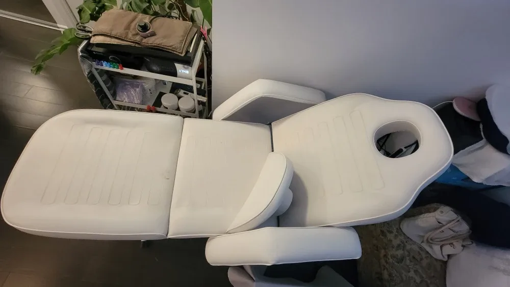 White Adjustable Facial Bed/Chair image indicator(2)