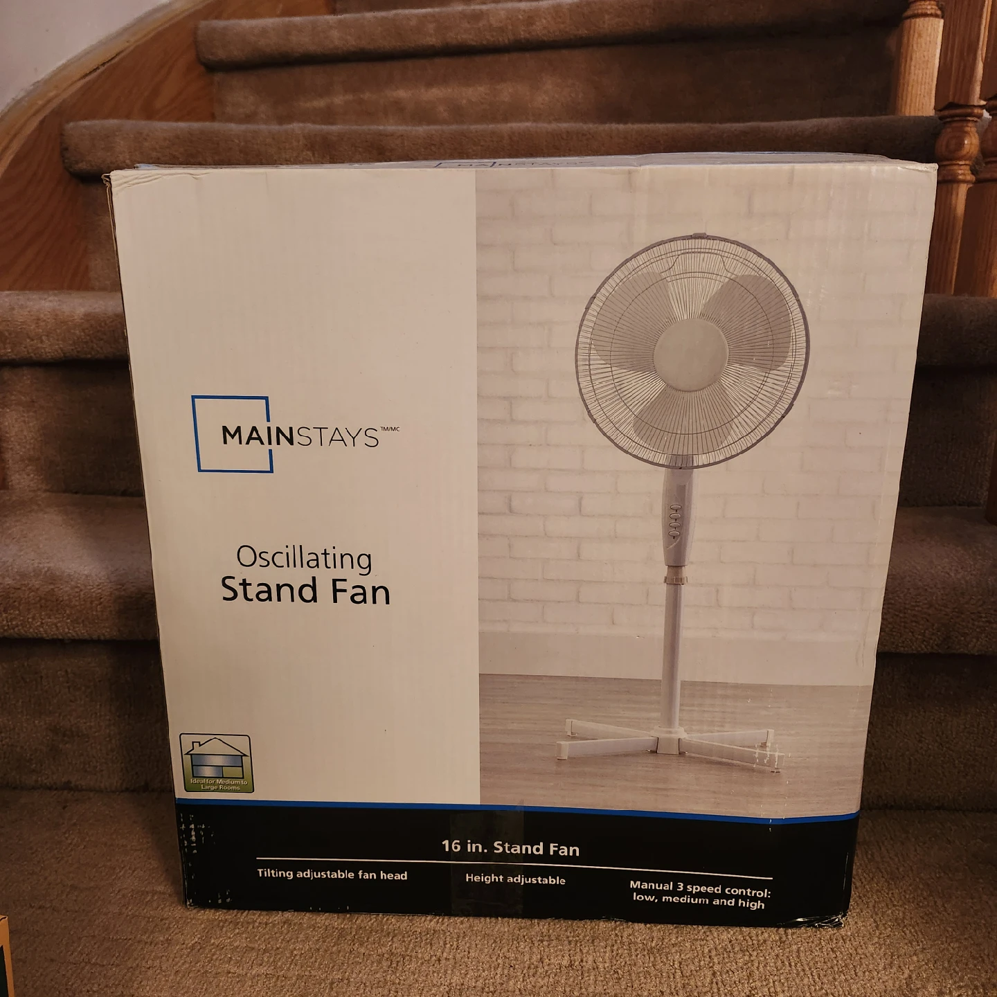 Mainstays 16 in. Oscillating Stand Fan