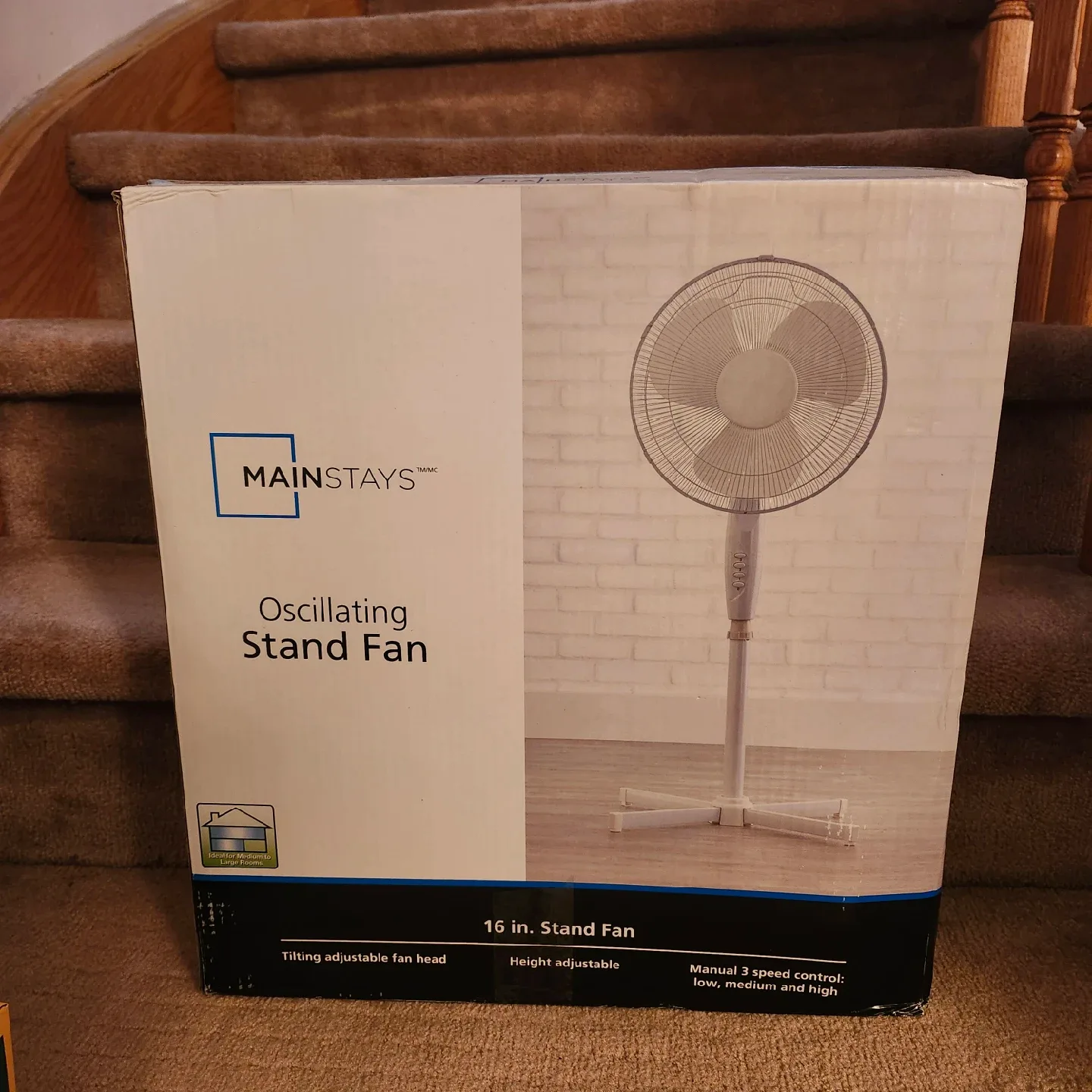 Mainstays 16 in. Oscillating Stand Fan thumbnail