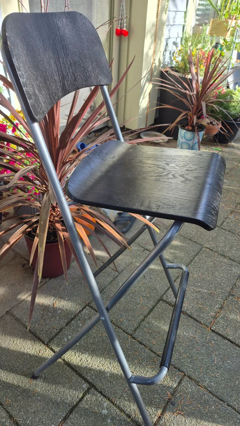 Bar Stool - Black Wood..ikea image indicator(2)