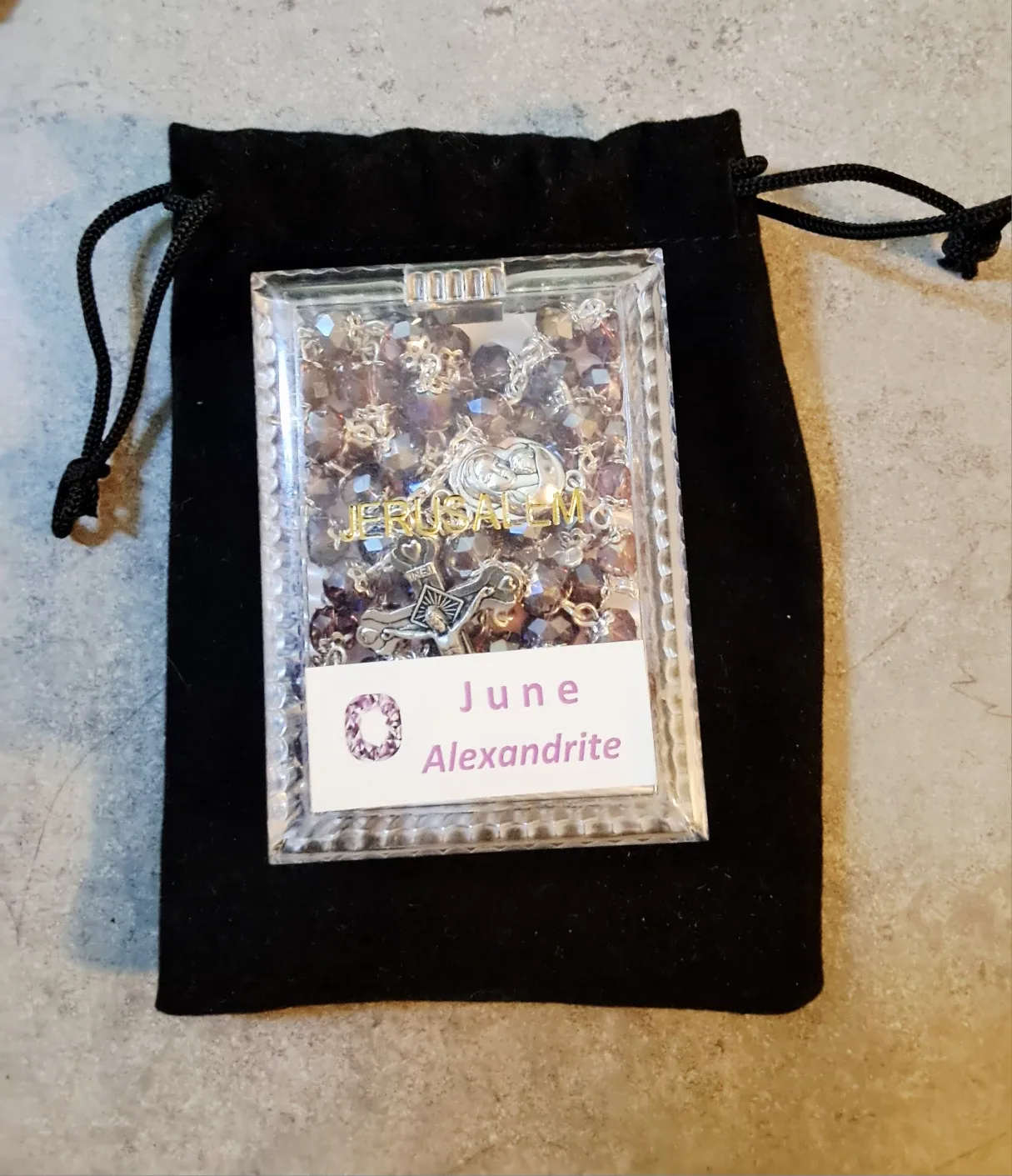 Jerusalem Rosary - June Alexandrite Beads