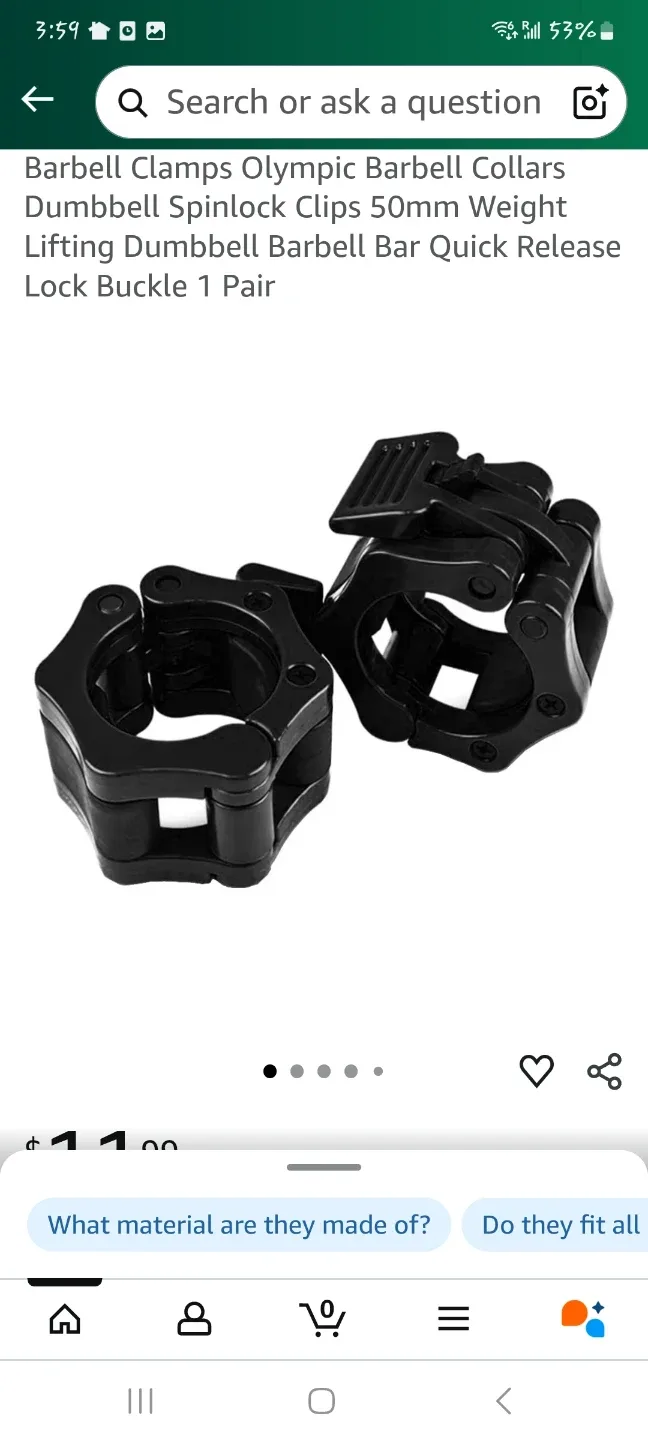 Barbell Clamps - Olympic Bar Collars thumbnail