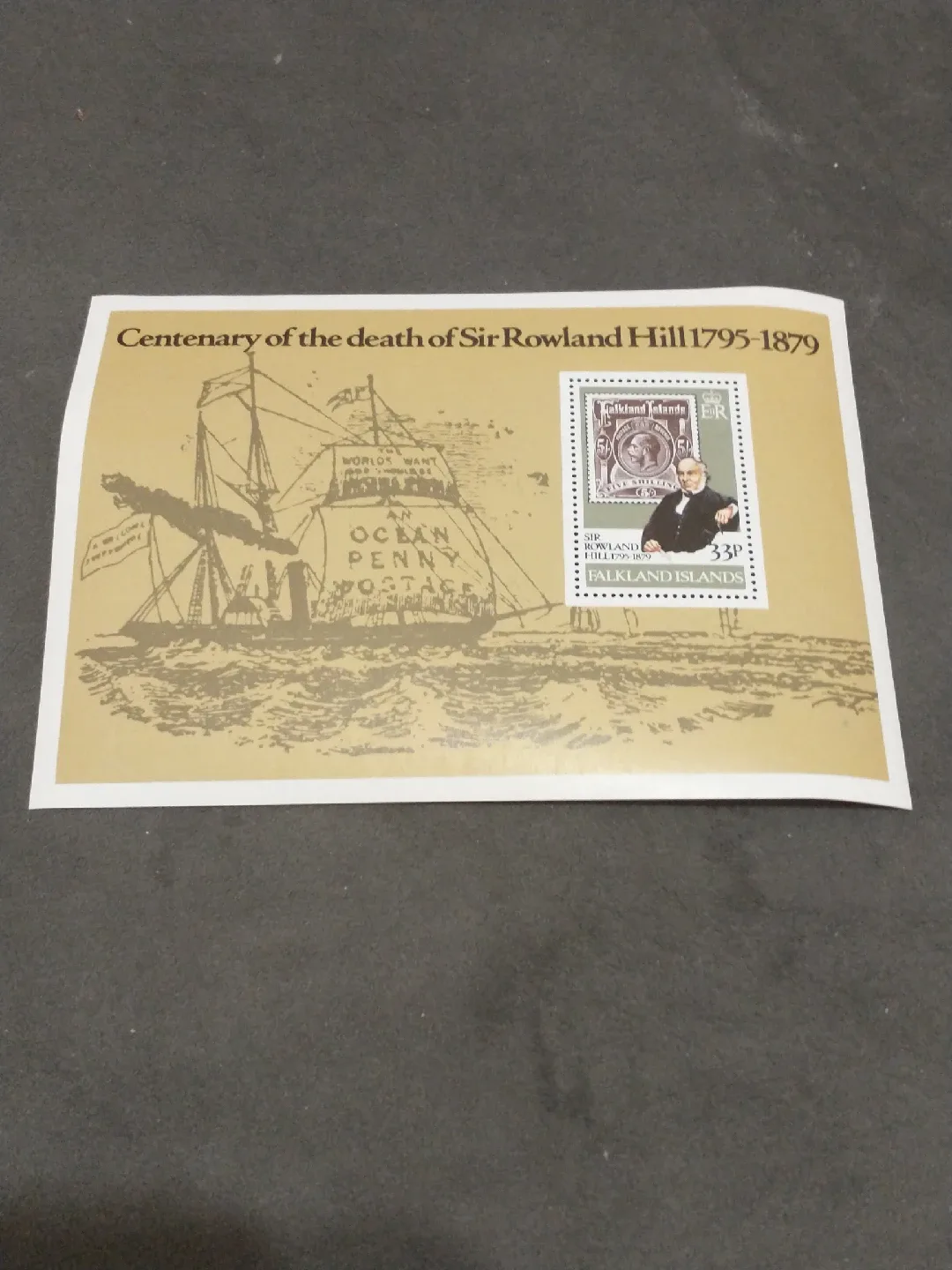 SOLD 1979 Falkland Islands Centenary, death of Sir Rowland hill image indicator(2)