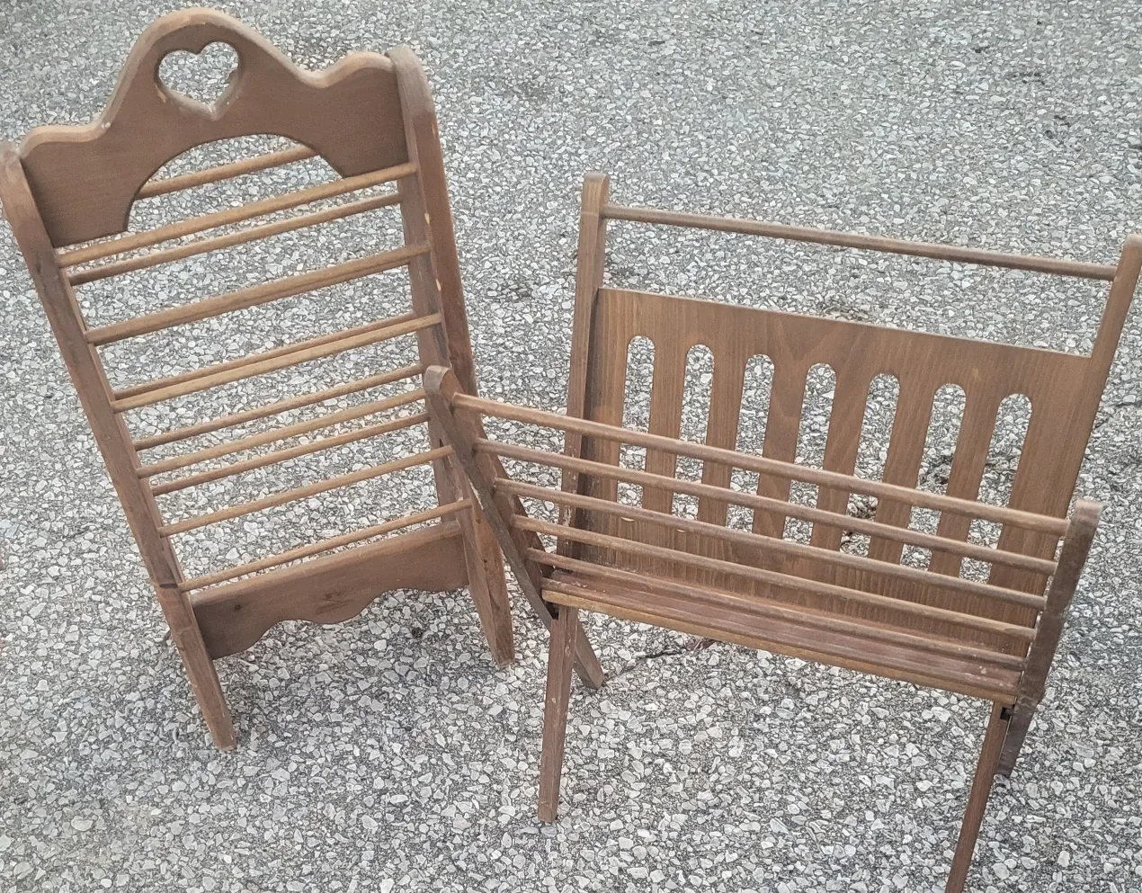 Vintage Wooden Magazine Racks