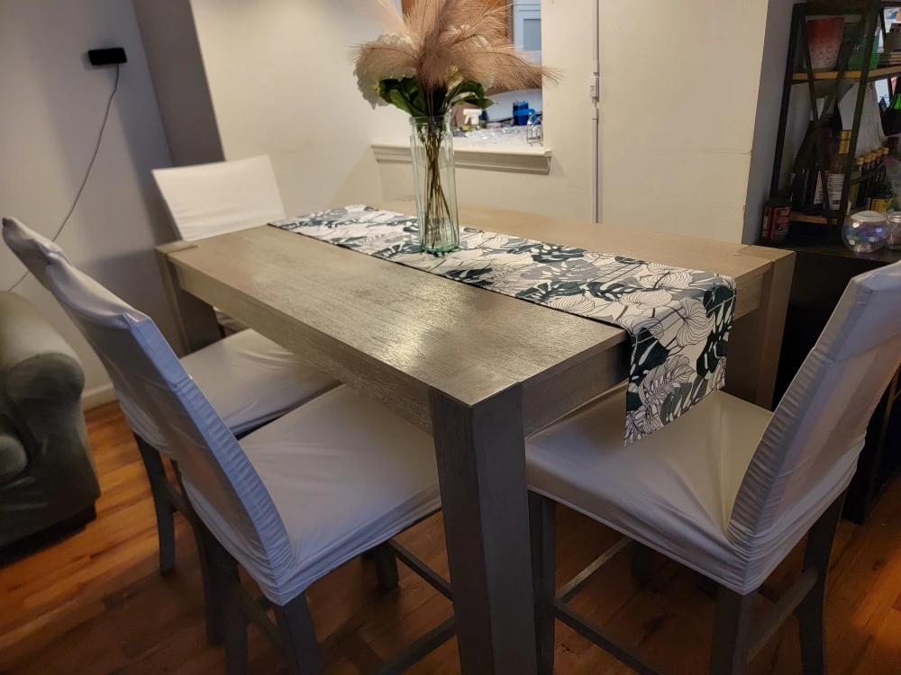 Extendable Dining Table with 4 Chairs & Bench - photo 2