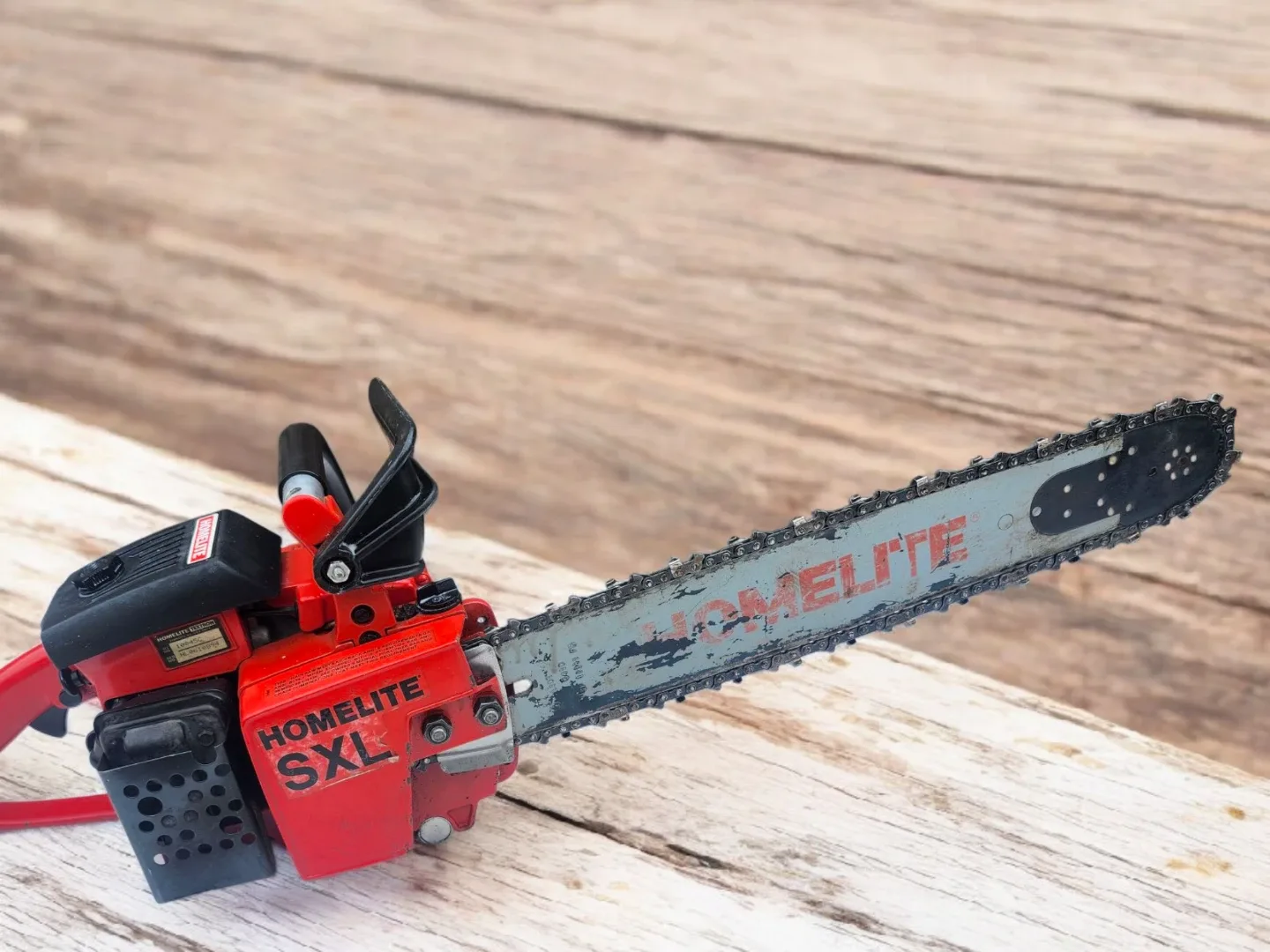 HOMELITE SUPER XL CHAINSAW 20 in blade 58 cc Low Millage 🥕 image indicator(2)