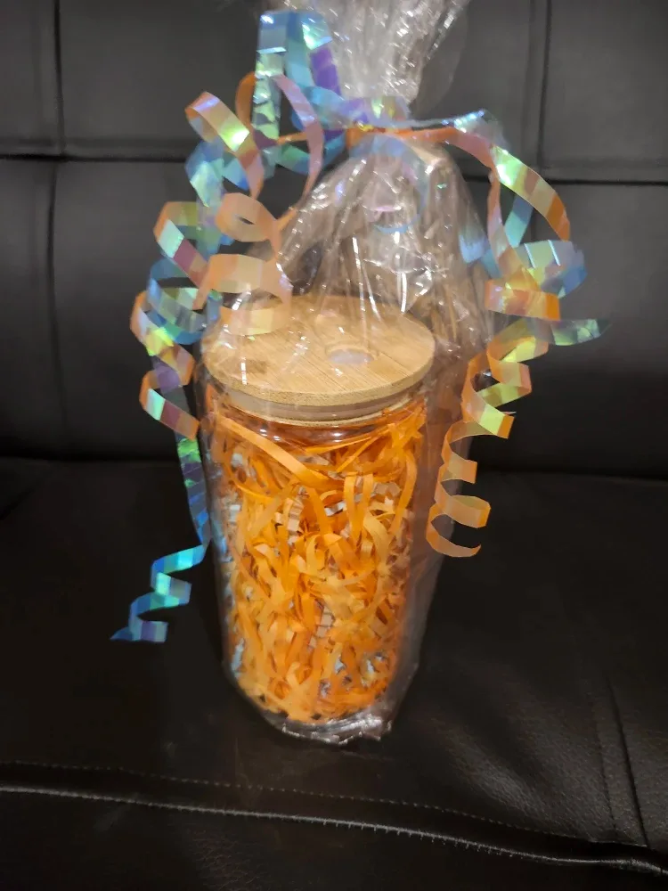 NEW Glass Tumbler with Bamboo Lid and Straw image indicator(2)