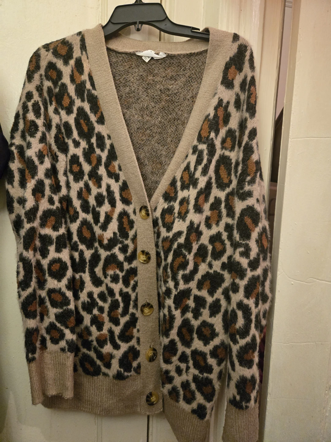 Women leopard cardigan size large