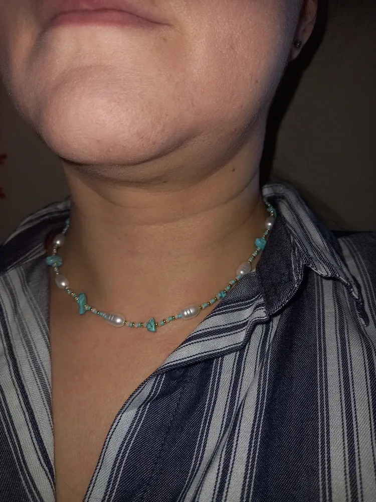 Pearl & Turquoise Beaded Necklace image indicator(6)