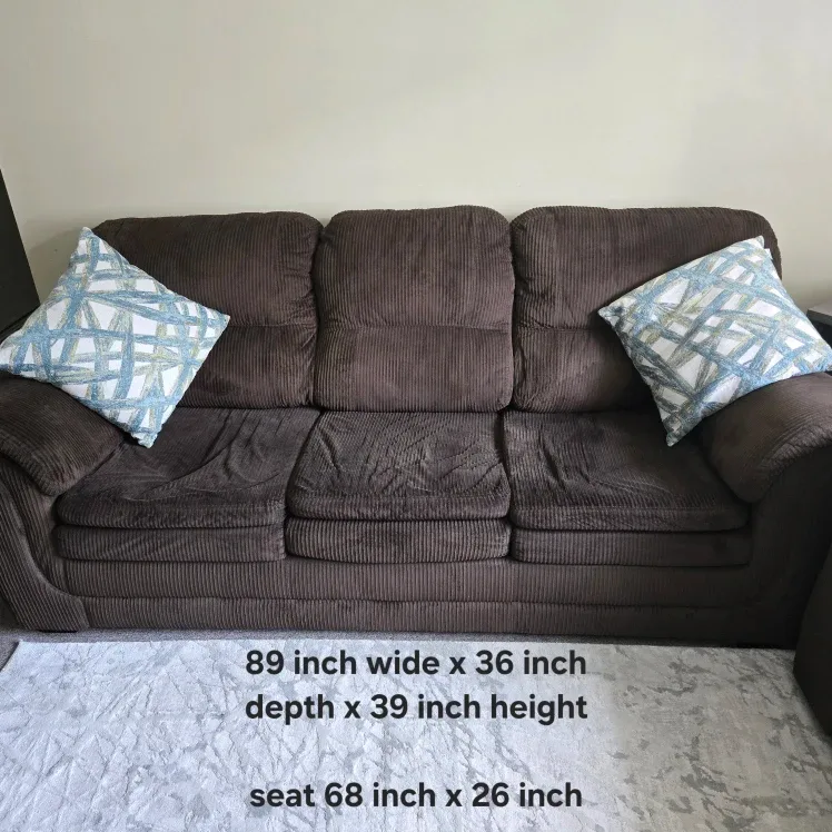 Brown Corduroy Sofa and Loveseat Set image indicator(6)