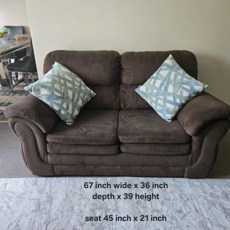 Brown Corduroy Sofa and Loveseat Set image indicator(7)