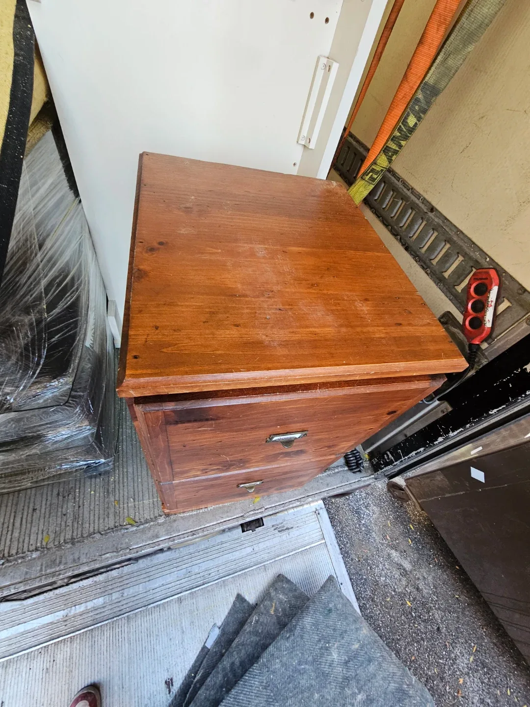 Rustic Wooden File Cabinet - Two Drawers image indicator(2)