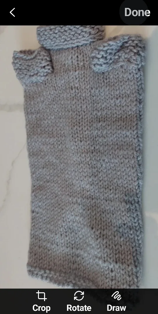 Handmade Grey Knit Dog Sweater image indicator(3)