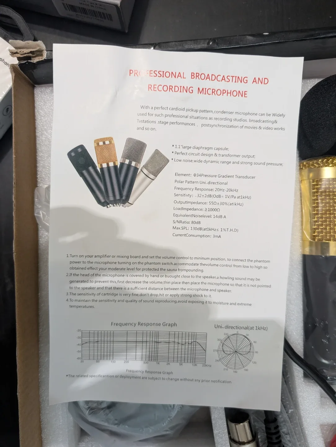 Professional Condenser Microphone Set - New image indicator(6)