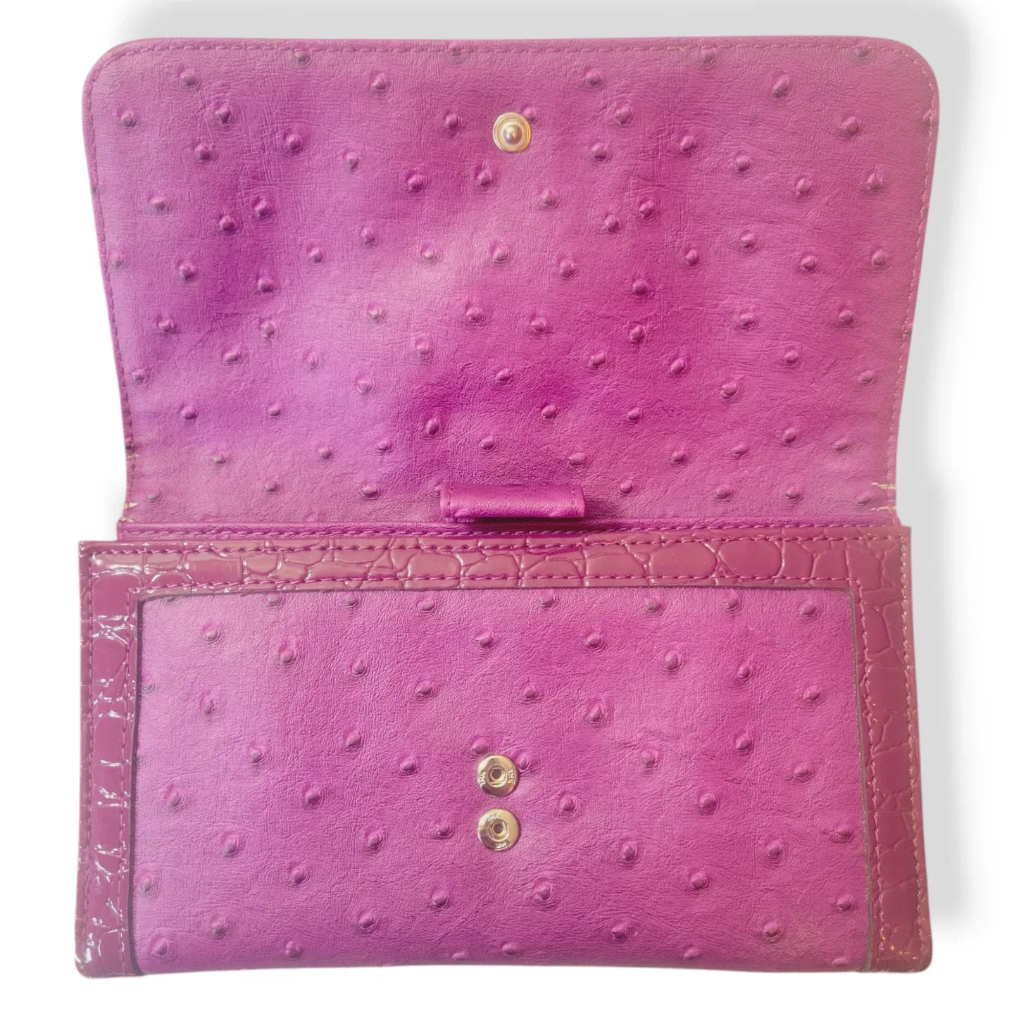 Guess Purple Y2K All Over Logo Wallet