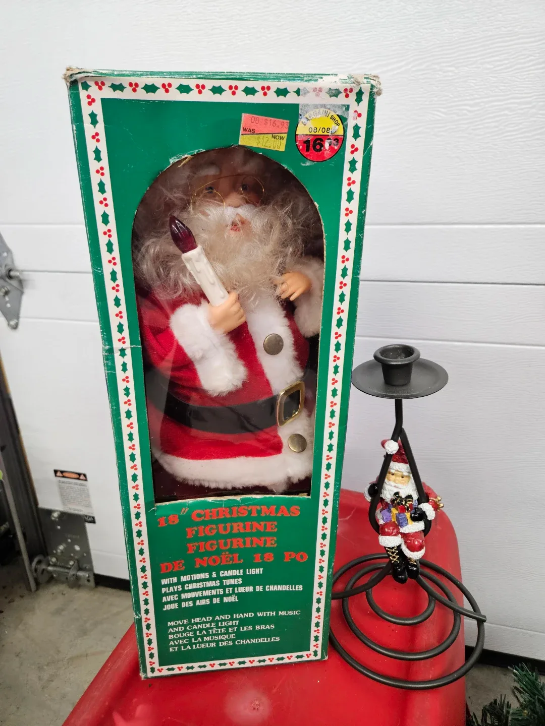 18" Christmas Figurine with Motion & Light image indicator(2)