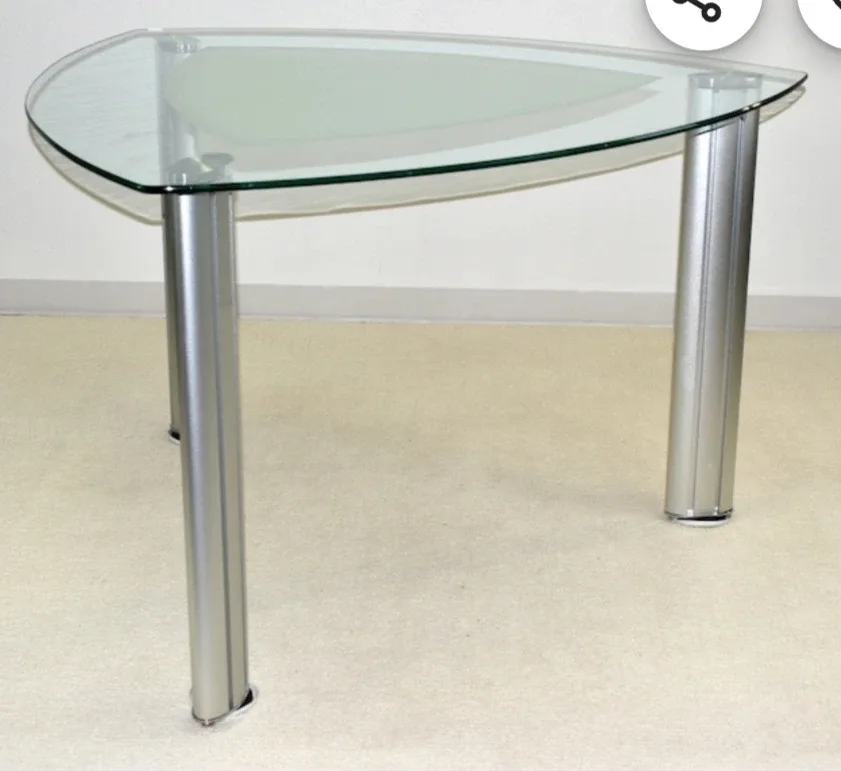Black Bar Stool & Glass Top Table