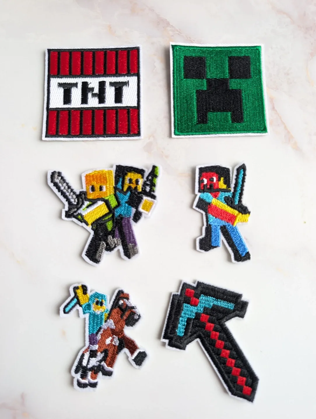Minecraft Embroidered Patches - Set of 6