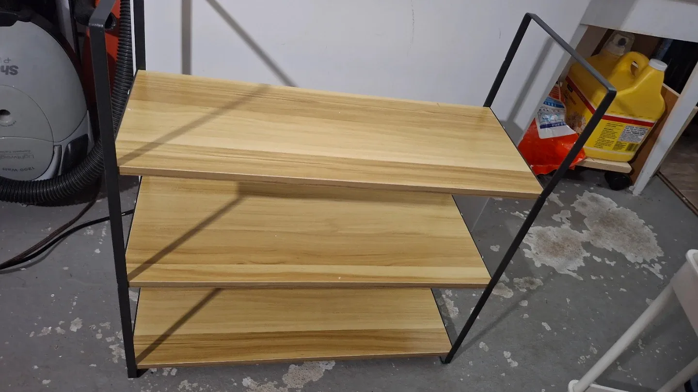 Wood & Metal 3-Tier Shelf (20"x8" h 21") image indicator(5)