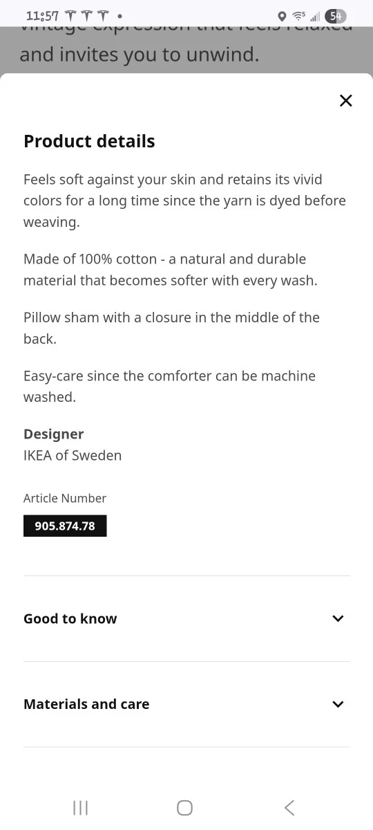 IKEA BERGPALM Comforter Set - Full/Queen - photo 2