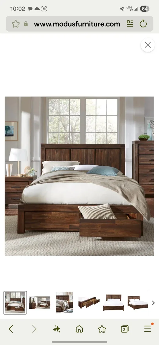 Double bed with storage