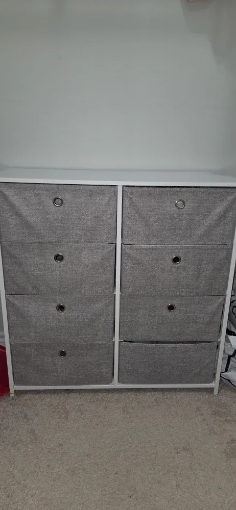 Grey 6-Drawer Storage Unit