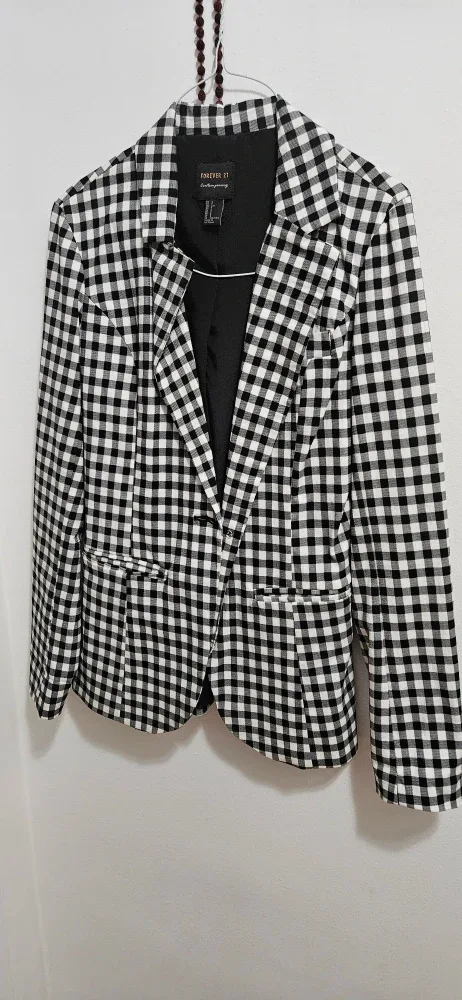 Forever 21 Black & White Blazer - Size S