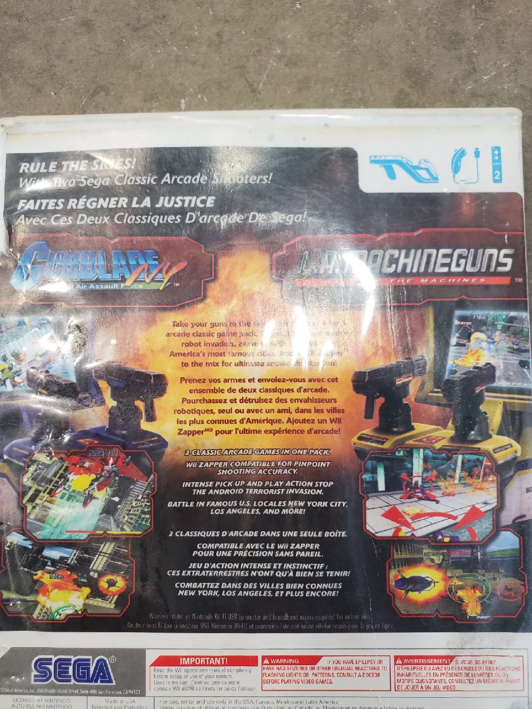 Gunblade NY & L.A. Machineguns Arcade Hits Pack - Wii image indicator(2)