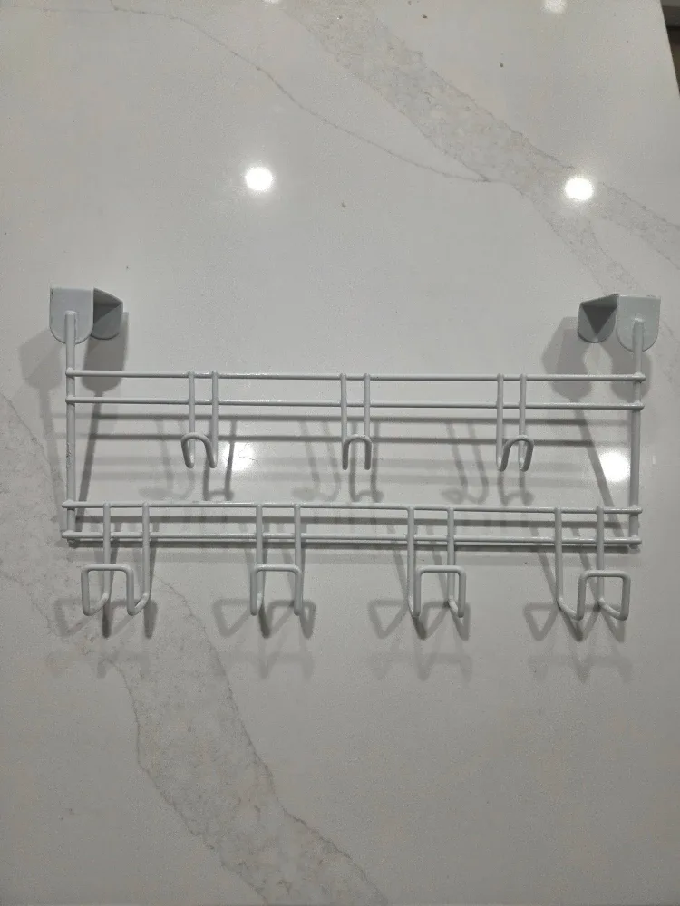 Over-the-Door Hook Rack - White