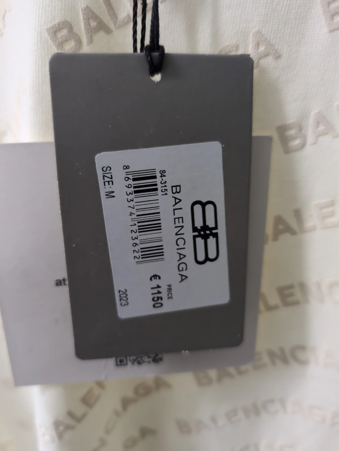 Balenciaga All Over Logo T-Shirt - Size M - photo 3