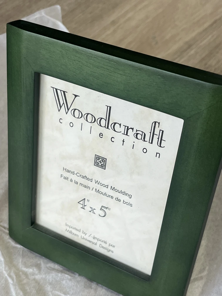 Woodcraft Collection 4"x5" Green Picture Frame