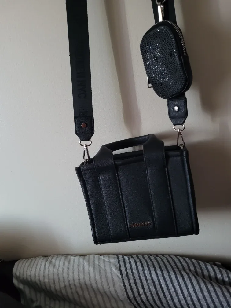 Madden NYC Black Mini Tote Bag with Coin Purse image indicator(2)