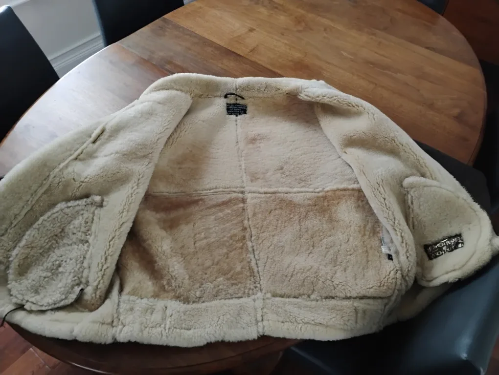 Authentic air force jacket real leather and sheepskin image indicator(2)