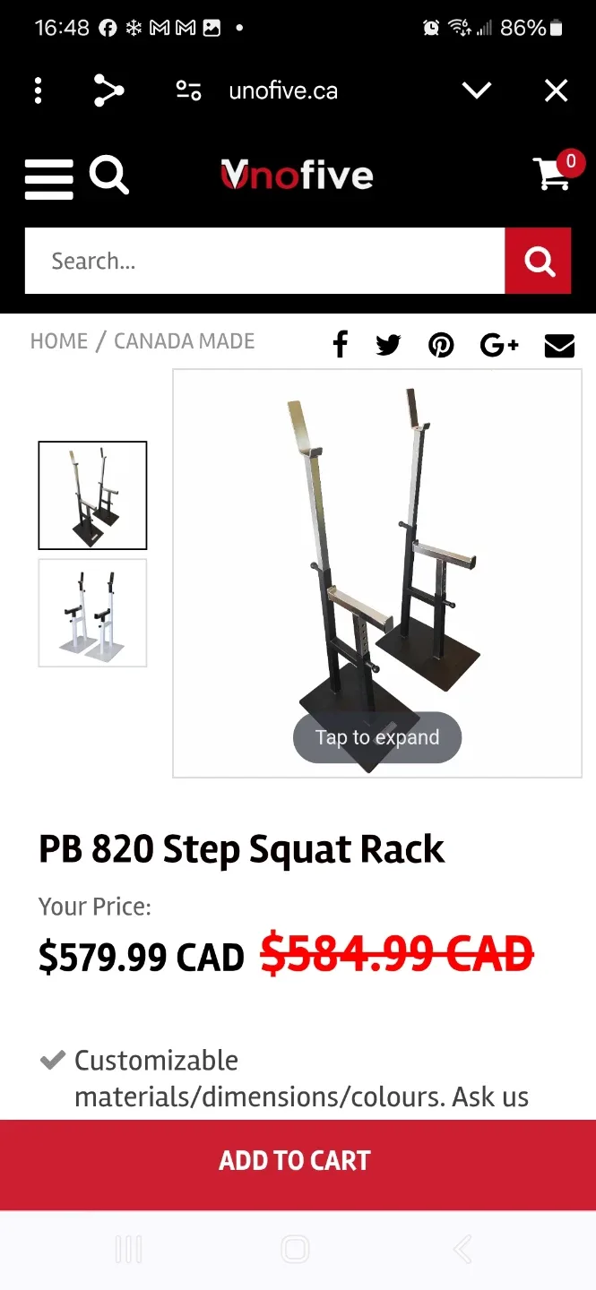 PB 820 Step Squat Rack - Unofive New
