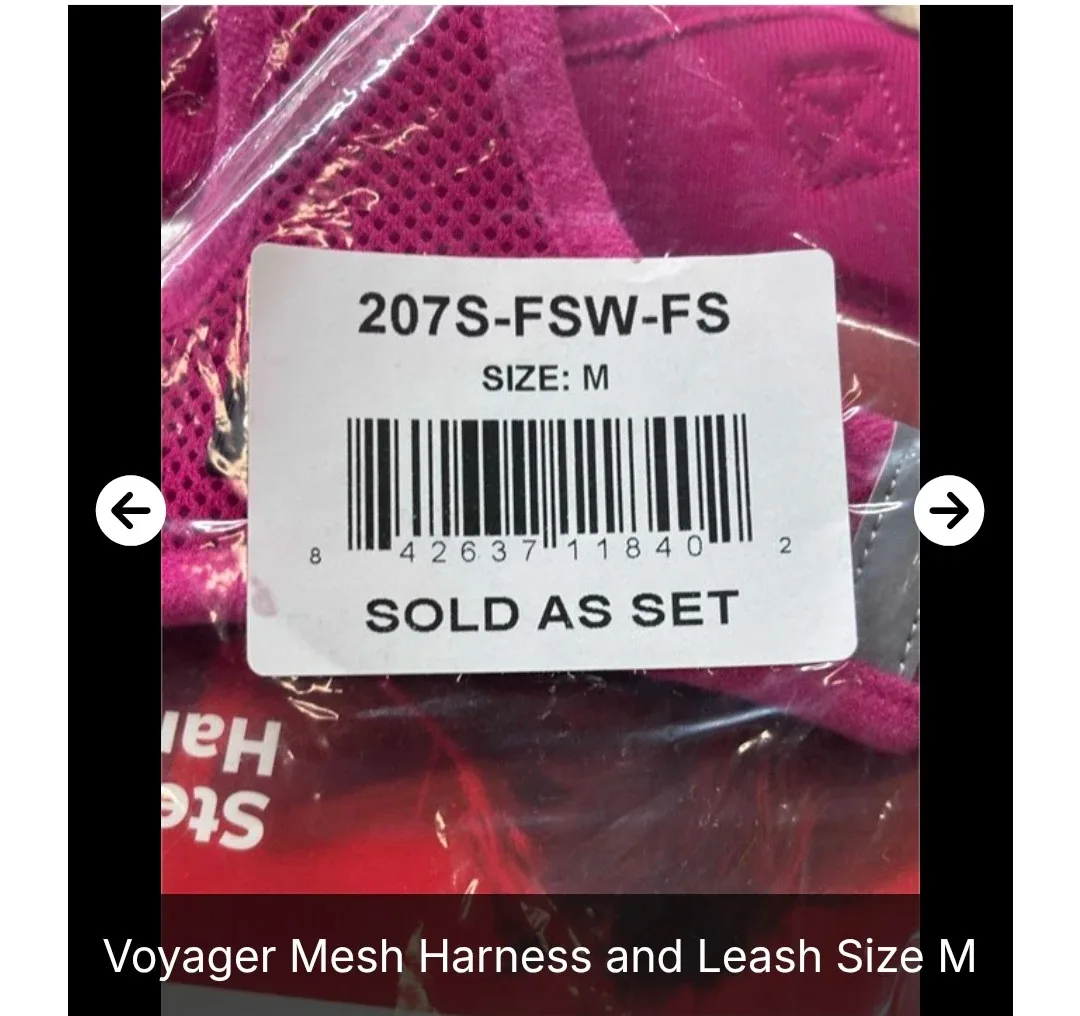 New Voyager Step-in Mesh Harness and Dog Leash Set – Size Medium image indicator(2)