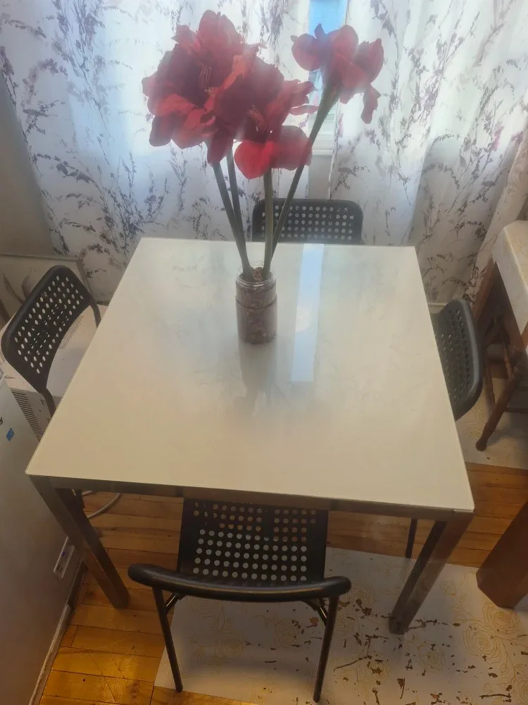 Square Dining Table with 4 Chairs