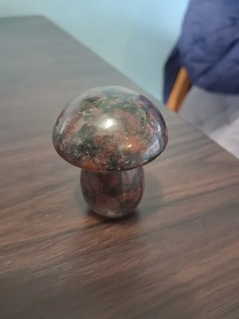 Rhodonite or Eudialyte Mushroom Decor image indicator(2)