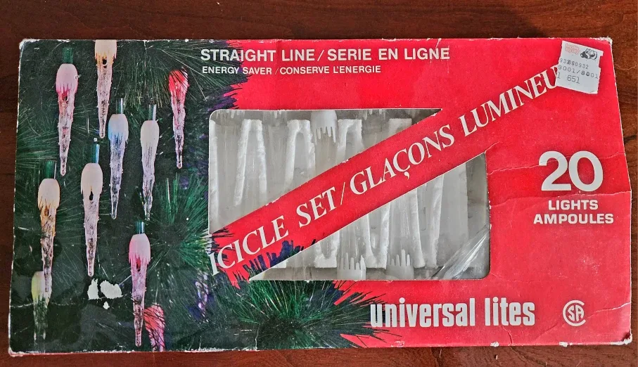 Vintage Universal Lites Icicle Lights - 20 Bulbs