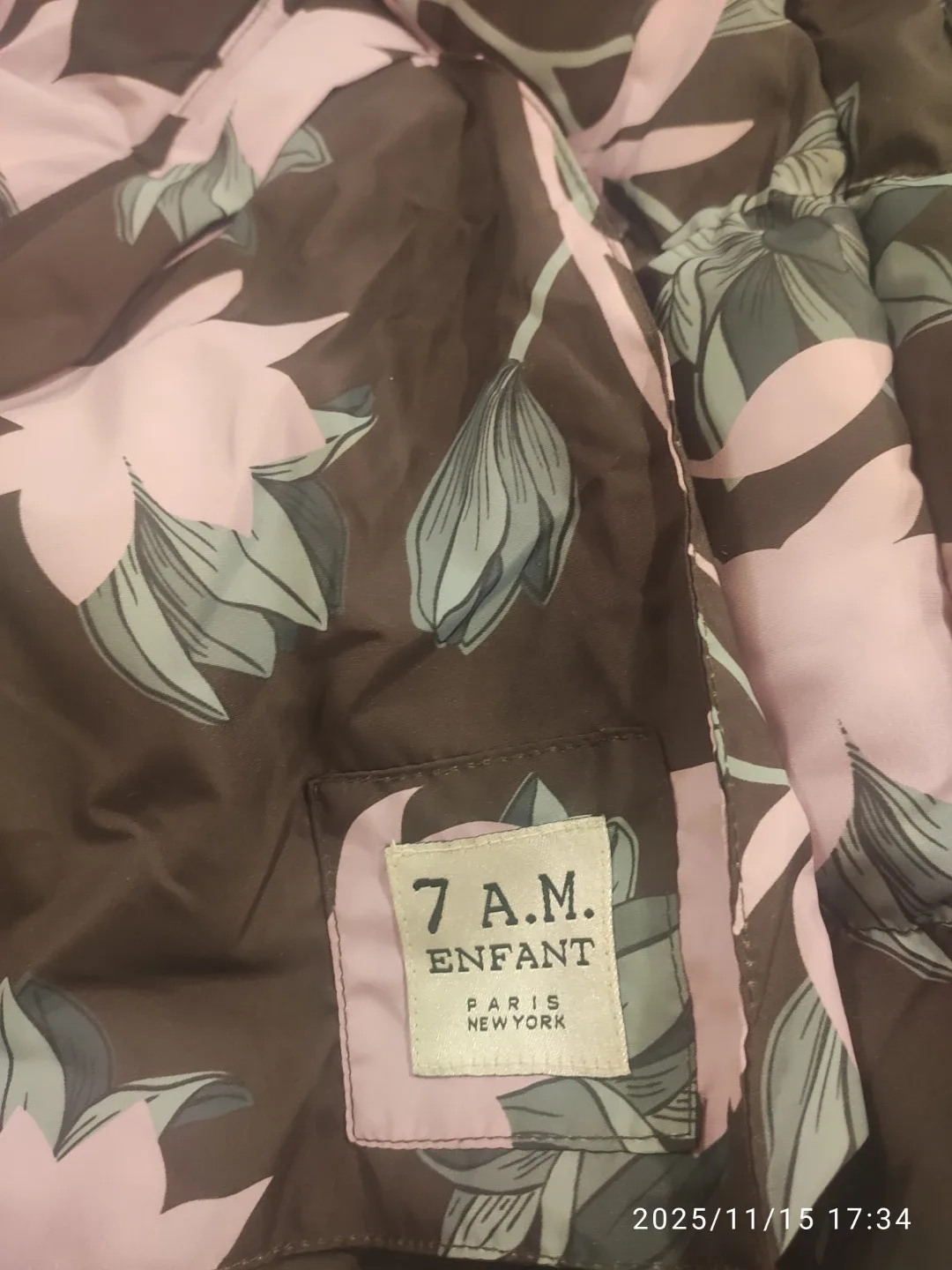 7 A.M. Enfant Brown Floral Stroller Cocoon image indicator(2)