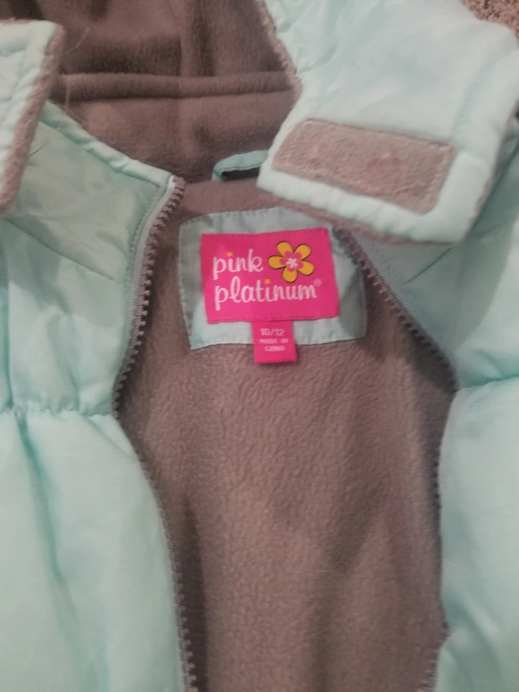 Pink Platinum Girls' Puffer Jacket - Size 10/12 - photo 2