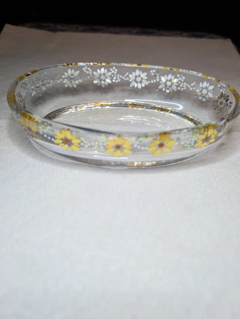 Floral Glass Bowl