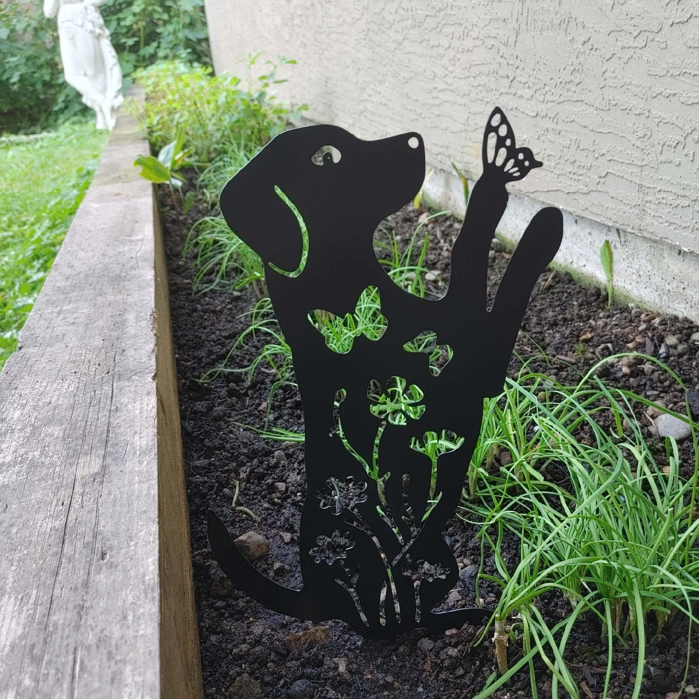 Metal Dog Garden Stake - Cute Outdoor Decor
