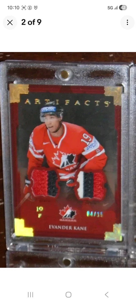 Evander Kane, Upper Deck Artifacts, Gold Hockey Card