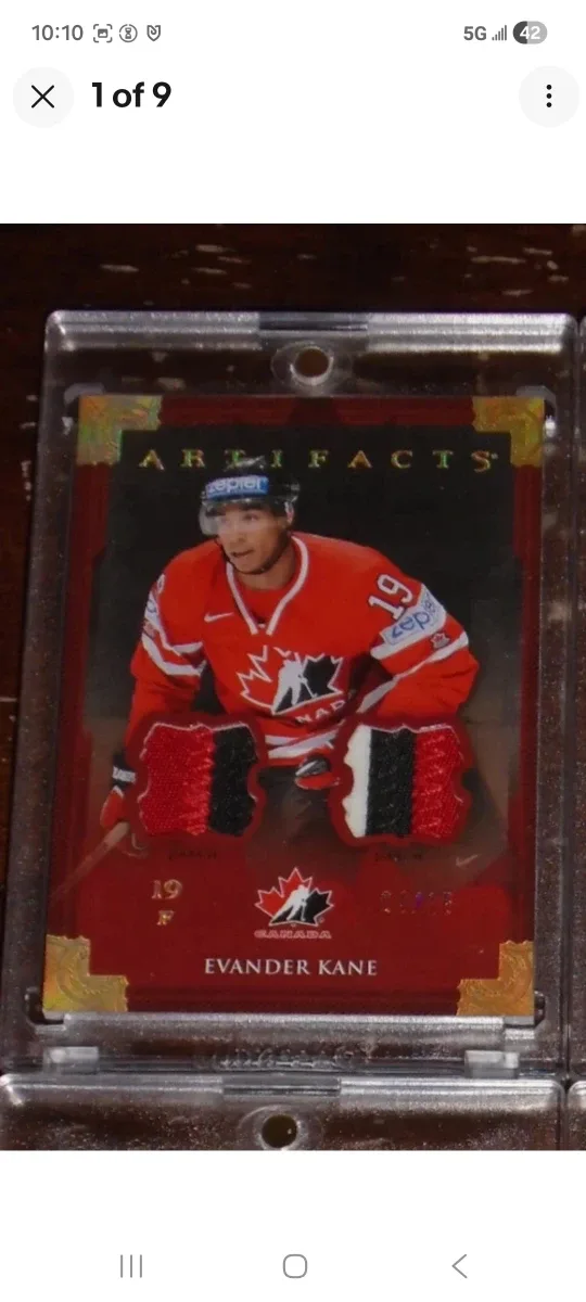 Evander Kane, Upper Deck Artifacts, Gold Hockey Card image indicator(4)