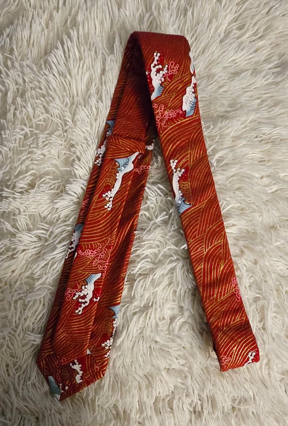 Red Patterned Necktie 🥕 image indicator(2)